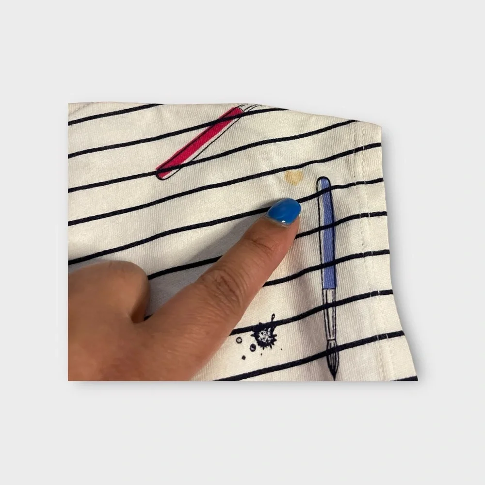 Gap Paint Brush Graphic Striped Pocket Romper